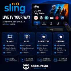Sling TV Private Account (USA) – Live TV, Sports & Entertainment